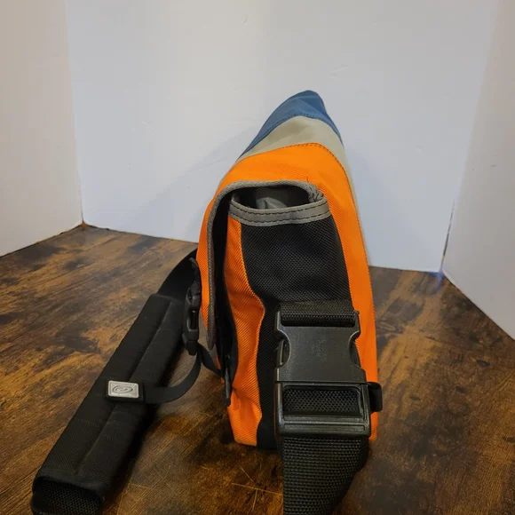 Timbuk2 Multicolor Canvas Messenger Bag - Blue/Gray/Orange - Picture 4 of 11